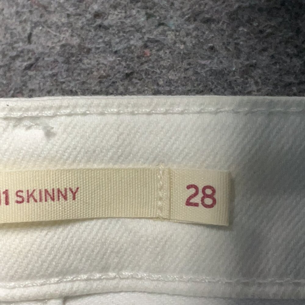 Levi's White Skinny Jeans Size 28 - Excellent Condition - Picture 6 of 6